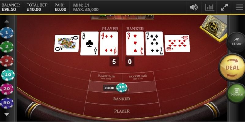 Thử sức với game Baccarat