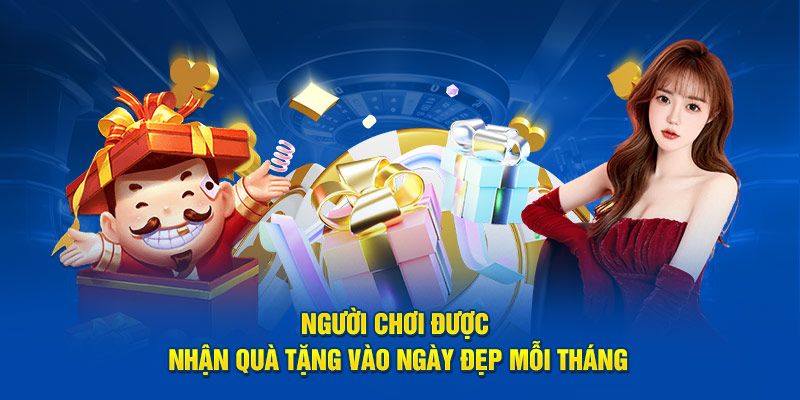 Người chơi được nhận quà tặng của fb68 khuyến mãi vào ngày đẹp mỗi tháng