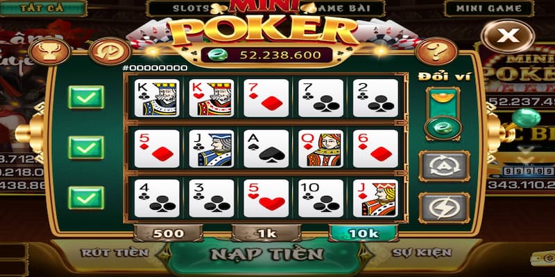 Những ký hiệu thường gặp khi tham gia Mini Poker tại FB68