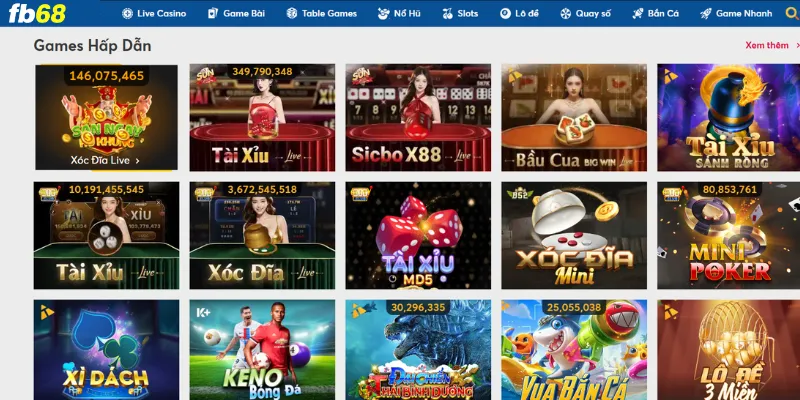 FB68 là nền tảng giải trí với sân chơi minh bạch